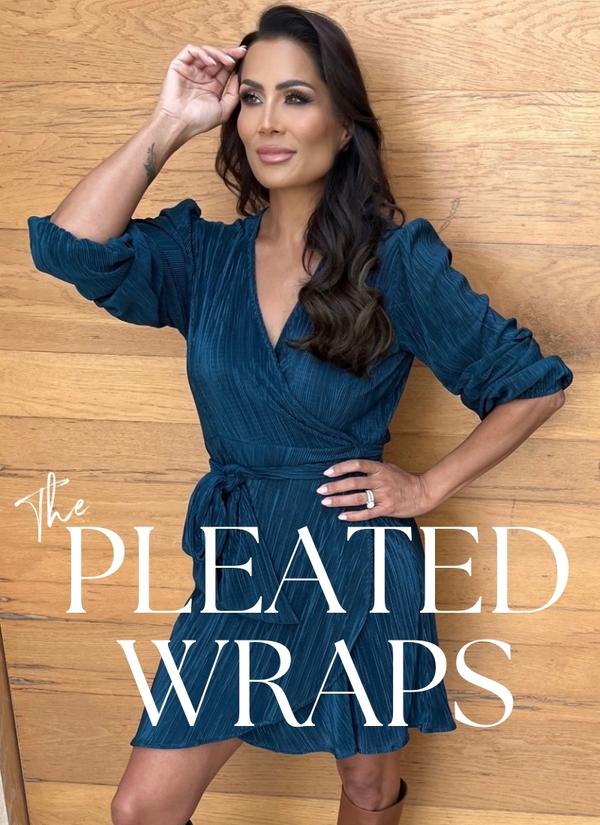 The Pleated Wrap Dresses
