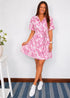 The Lola Shirt Dress - Pink Palms