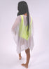 Beach Kaftan O/S The Beach Kaftan - White Chiffon w/ White Pom Poms dubai outfit dress brunch fashion mums