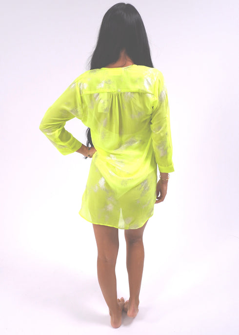 Beach Kaftan The Beach Shirt - Neon Gold dubai outfit dress brunch fashion mums
