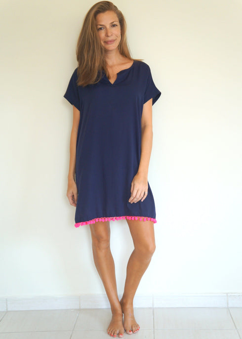 Beach Kaftan O/S The Fitted Kaftan - Perfect Navy dubai outfit dress brunch fashion mums