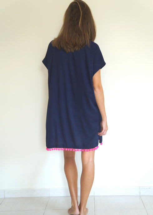 Beach Kaftan O/S The Fitted Kaftan - Perfect Navy dubai outfit dress brunch fashion mums