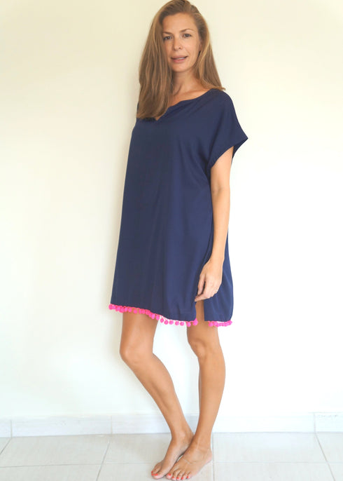 Beach Kaftan O/S The Fitted Kaftan - Perfect Navy dubai outfit dress brunch fashion mums