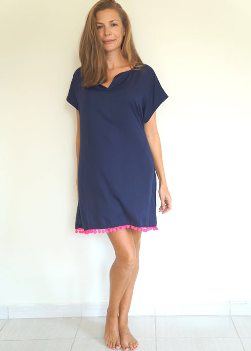 Beach Kaftan O/S The Fitted Kaftan - Perfect Navy dubai outfit dress brunch fashion mums