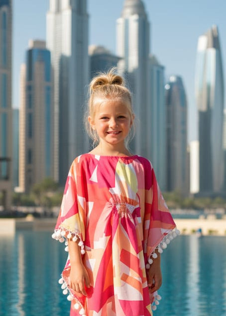 Beach Kaftan The Little Kaftan - Geo Bright dubai outfit dress brunch fashion mums
