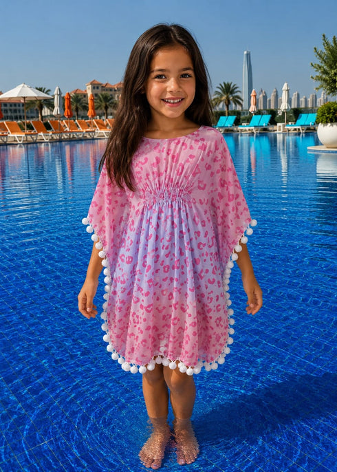 Beach Kaftan The Little Kaftan - Magenta Jungle dubai outfit dress brunch fashion mums