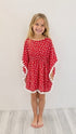 Beach Kaftan The Little Kaftan - Red Love Hearts with pom-poms dubai outfit dress brunch fashion mums