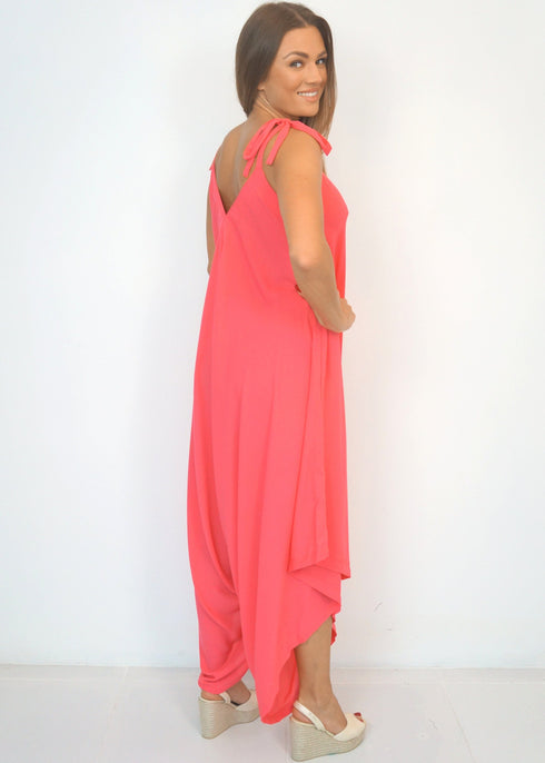 Clothing O/S The Harem Jumpsuit - Classic Coral Summer dubai outfit dress brunch fashion mums