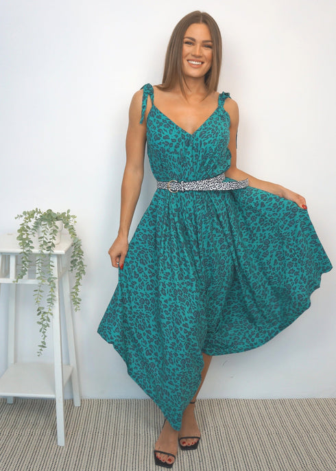 Clothing O/S The Harem Jumpsuit - Jade Jungle dubai outfit dress brunch fashion mums