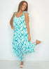 Clothing O/S The Harem Jumpsuit - Turquoise Tie Dye dubai outfit dress brunch fashion mums