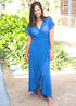 Dress The Beach Wrap Dress - Sky Splash dubai outfit dress brunch fashion mums