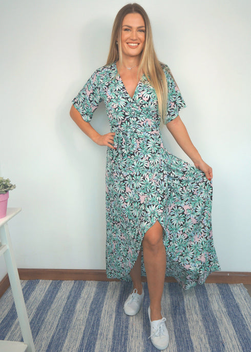 Dress The Maxi Wrap Dress - Chalked Garden dubai outfit dress brunch fashion mums