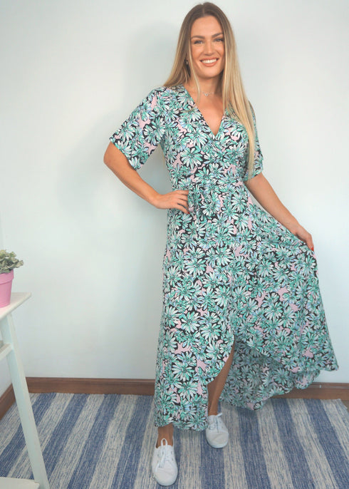 Dress The Maxi Wrap Dress - Chalked Garden dubai outfit dress brunch fashion mums