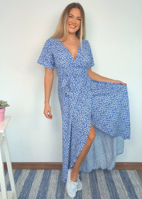 Dress The Maxi Wrap Dress - Dittsy Cobalt dubai outfit dress brunch fashion mums
