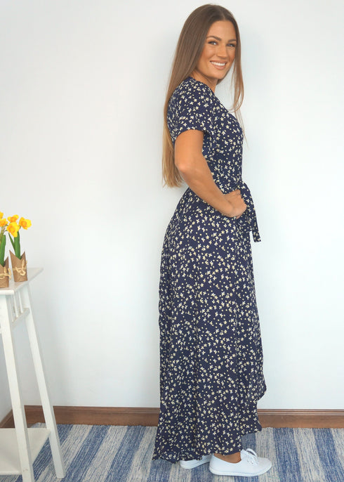 Dress The Maxi Wrap Dress - Indigo Garden dubai outfit dress brunch fashion mums