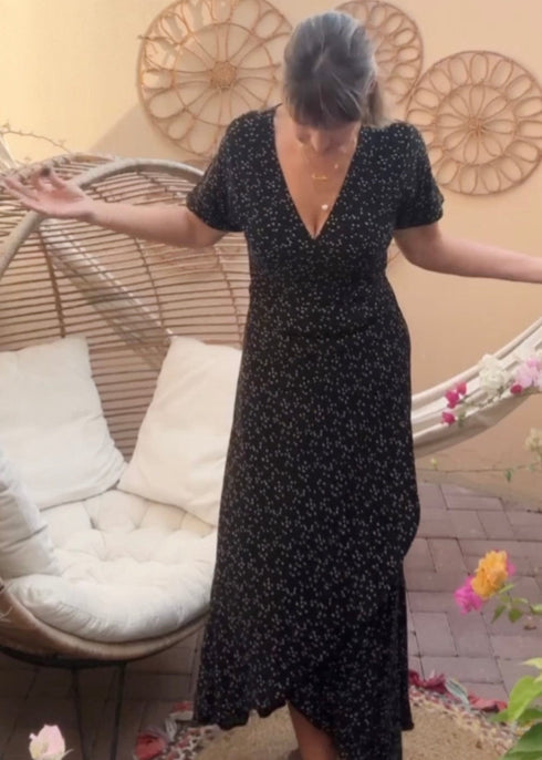 Dress The Maxi Wrap Dress - Ivory Birds dubai outfit dress brunch fashion mums