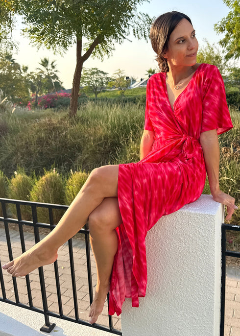 Dress The Maxi Wrap Dress - Lipstick Waves dubai outfit dress brunch fashion mums