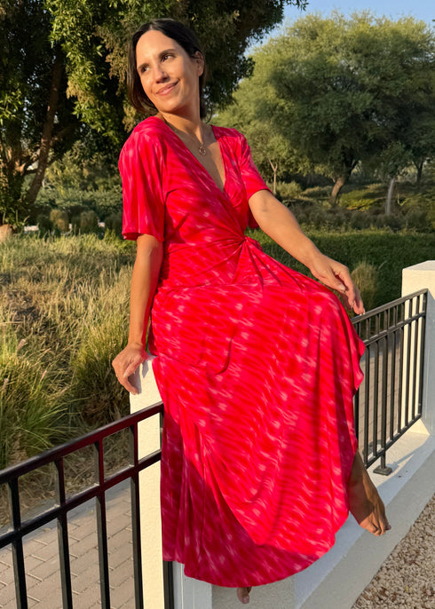 Dress The Maxi Wrap Dress - Lipstick Waves dubai outfit dress brunch fashion mums