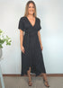Dress The Maxi Wrap Dress - Midnight Black dubai outfit dress brunch fashion mums