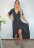 Dress The Maxi Wrap Dress - Midnight Black dubai outfit dress brunch fashion mums
