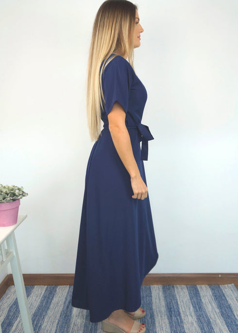 Dress The Maxi Wrap Dress - Perfect Navy dubai outfit dress brunch fashion mums