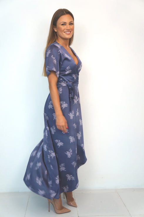 Dress The Maxi Wrap Dress - Pink Indigo dubai outfit dress brunch fashion mums