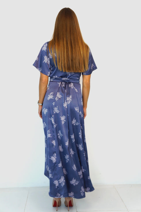 Dress The Maxi Wrap Dress - Pink Indigo dubai outfit dress brunch fashion mums