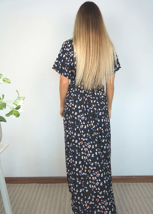 Dress The Maxi Wrap Dress - Royal Coral Jungle dubai outfit dress brunch fashion mums