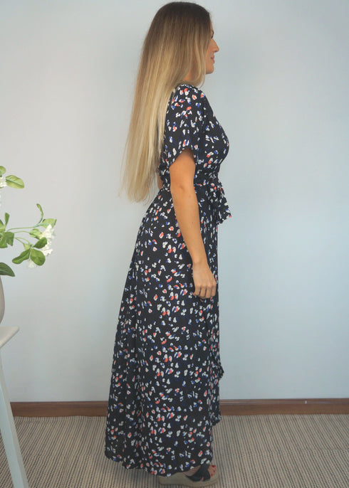 Dress The Maxi Wrap Dress - Royal Coral Jungle dubai outfit dress brunch fashion mums