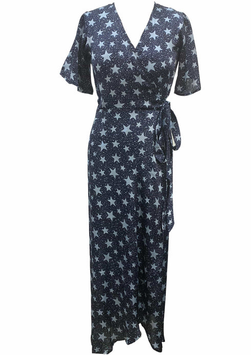 Dress The Maxi Wrap Dress - Starry Nights dubai outfit dress brunch fashion mums