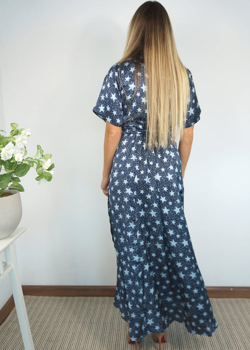 Dress The Maxi Wrap Dress - Starry Nights dubai outfit dress brunch fashion mums