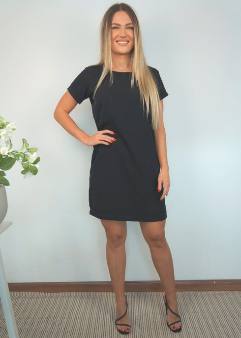 Dress The Mini Anywhere Dress - Midnight Black dubai outfit dress brunch fashion mums