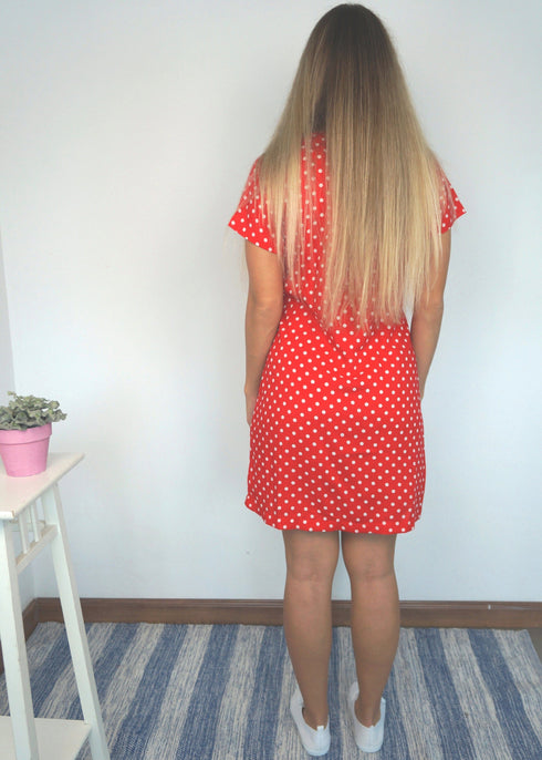 Dress The Mini Anywhere Dress - Red Polka Dot dubai outfit dress brunch fashion mums