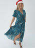 Dress The Stretch Wrap Dress - Teal Christmas Dream dubai outfit dress brunch fashion mums