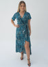 Dress The Stretch Wrap Dress - Teal Dream dubai outfit dress brunch fashion mums