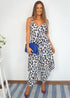 Jumpsuit One size (fits UK 6-18) The Harem Jumpsuit - Cobalt Gold Leopard dubai outfit dress brunch fashion mums