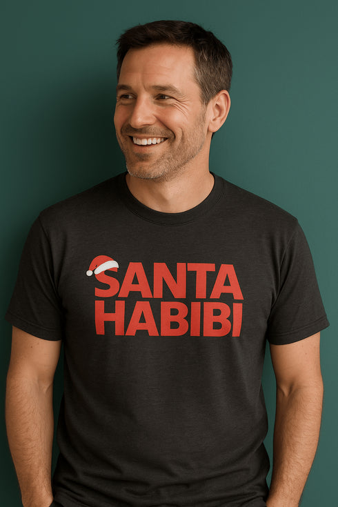 Santa Habibi - The Men's Christmas Tee Grey dubai outfit dress brunch fashion mums