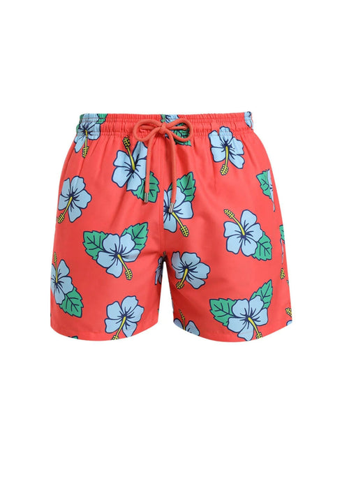 The Boy's Swim Shorts - Orange Hibiscus dubai outfit dress brunch fashion mums