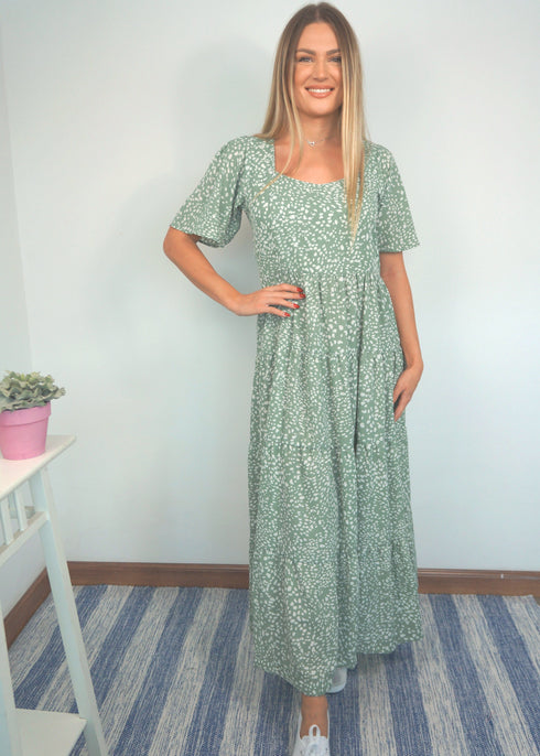 The Brighton Maxi Dress - Boho Sage dubai outfit dress brunch fashion mums