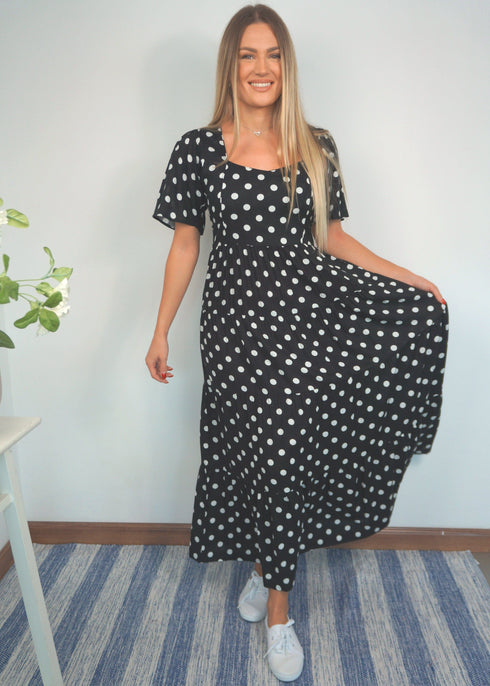 The Brighton Maxi Dress - City Polka dubai outfit dress brunch fashion mums
