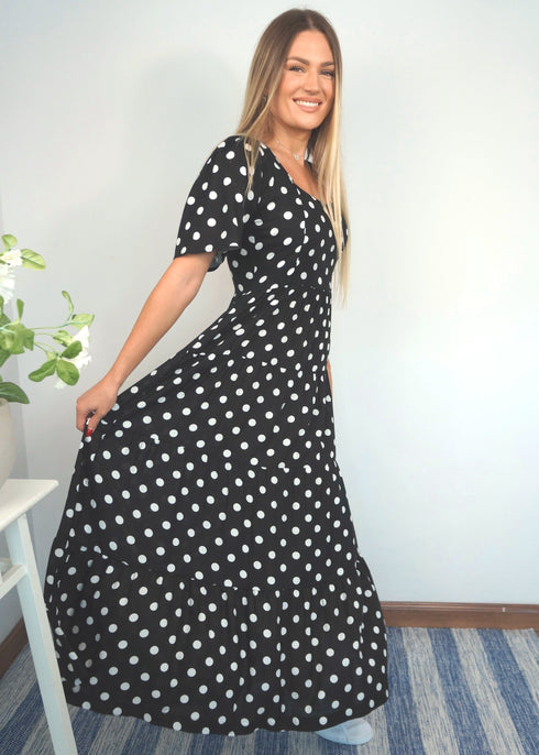 The Brighton Maxi Dress - City Polka dubai outfit dress brunch fashion mums