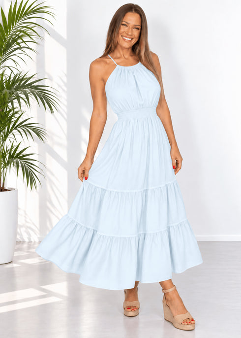 The California Maxi - Cy Sky Blue dubai outfit dress brunch fashion mums