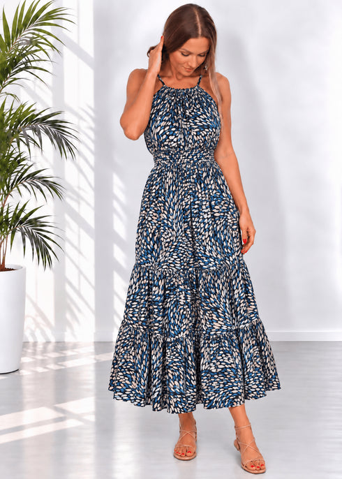 The California Maxi - Peacock Sky dubai outfit dress brunch fashion mums