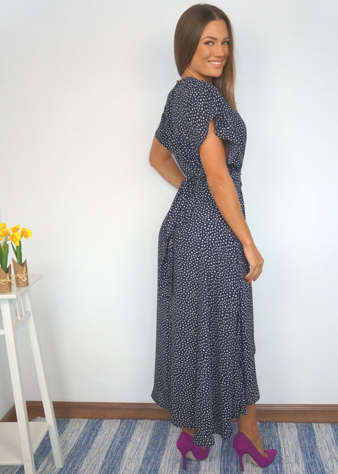 The Evening Dress - Navy Dalmatian dubai outfit dress brunch fashion mums