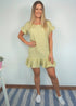 The Flirty Anywhere Dress - Pistachio Polka Dot dubai outfit dress brunch fashion mums