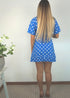 The Flirty Wrap Dress - Royal Blue Polka Dot dubai outfit dress brunch fashion mums