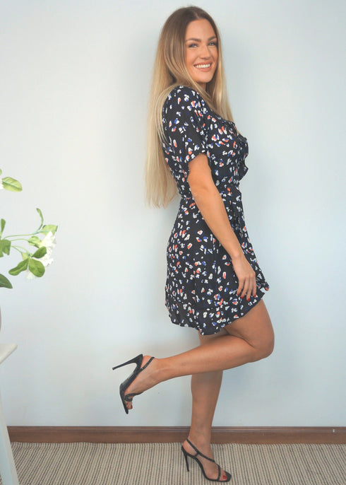 The Flirty Wrap Dress - Royal Coral Jungle dubai outfit dress brunch fashion mums