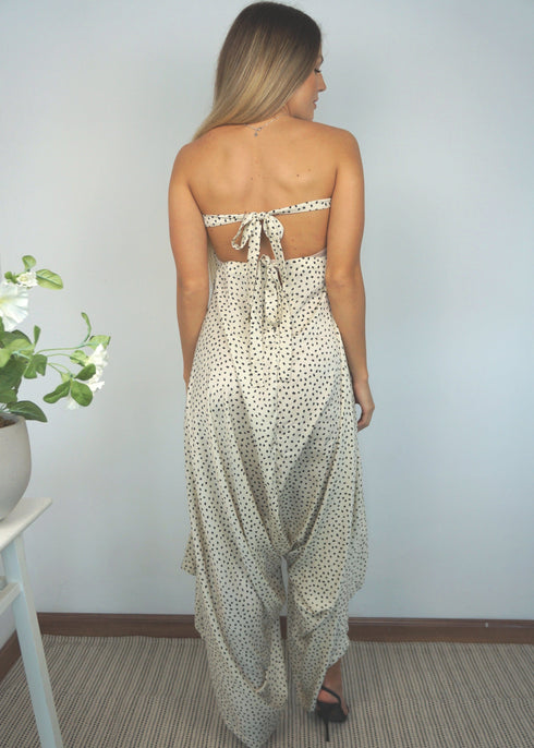 O/S The Harem Jumpsuit - Ivory Jungle dubai outfit dress brunch fashion mums