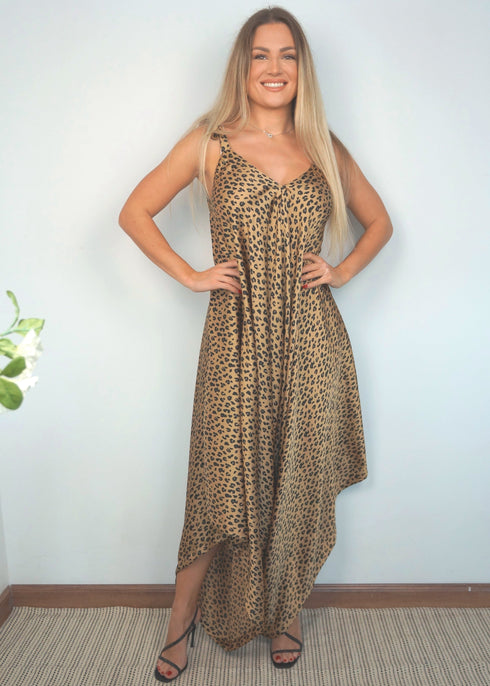 O/S The Harem Jumpsuit - Leopard Gold dubai outfit dress brunch fashion mums