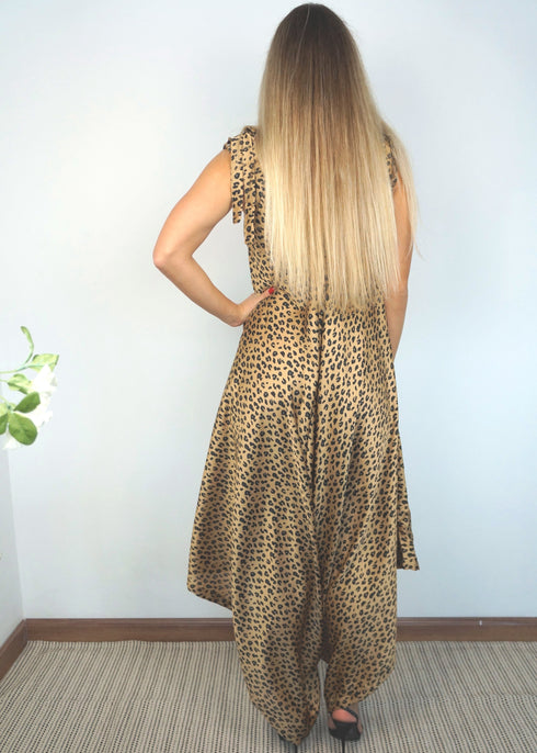 O/S The Harem Jumpsuit - Leopard Gold dubai outfit dress brunch fashion mums